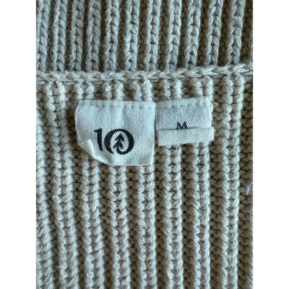 10 Tree Womens Highline V-Neck Cotton Knit Sweater Dress M - Picture 7 of 9